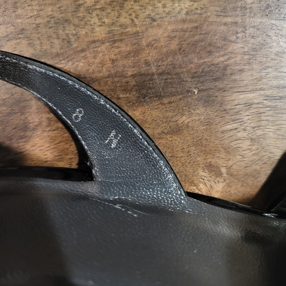 Stuart Weitzman Black Patent Leather Women's Kitten Heels 8 N Sling Back - Picture 5 of 7